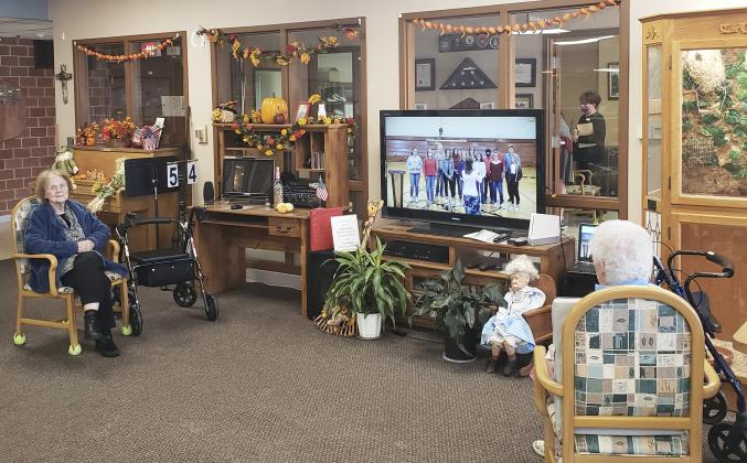 Several residents enjoyed watching the Mullen Veterans Day program on Strive.