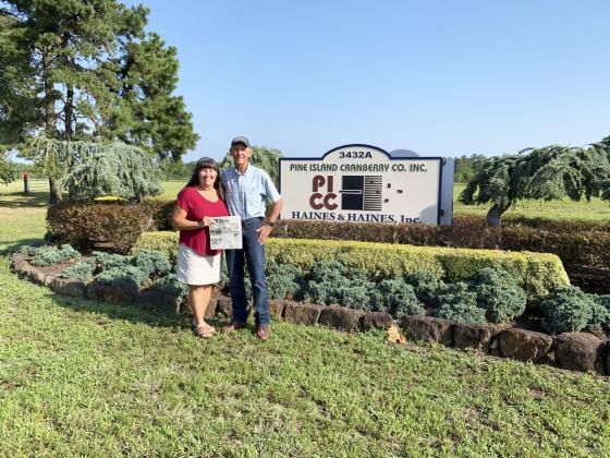 Daniel and Shirley Osborn visited their daughter Jincy and Justin Ross in Chatsworth, New Jersey, where Justin develops daily maps for the pilots for all the spraying on New Jersey’s largest cranberry farm as part of his job.