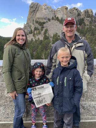 Dane, Gerri, Teal and Danielle Peterson at Mount Rushmore in November.