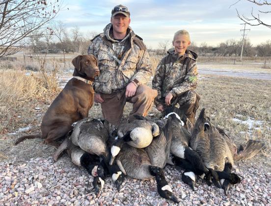 Dane and Teal Peterson (and Zeke) have had some luck already in the 2022-23 goose season.