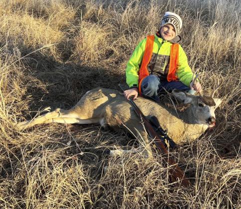 Chisum French got his first buck at the French Ranch south of Mullen this year. He is the fifth generation to hunt there.