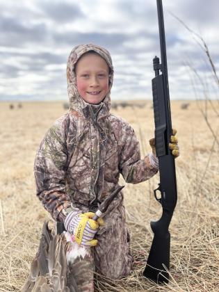 Teal Peterson was 8 years old when he shot his first banded goose last goose season!