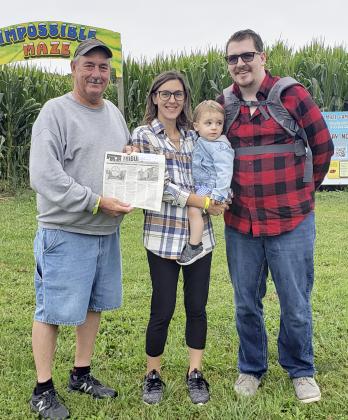 Don (pictured) and Vicky Earl of Mullen took the Tribune to a pumpkin patch in Janesville, Wisconsin, when they visited their daughter Kayla, Ian and Graham Bester in September.