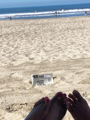 Charles and Lenora Isom took the Tribune with them on a January getaway to Puerto Vallarta.