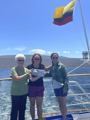 Jacque Osborn, Cassie Champion and Kelly Osborn all of Minnesota took the Tribune to the Galapagos on their mother/daughter trip.