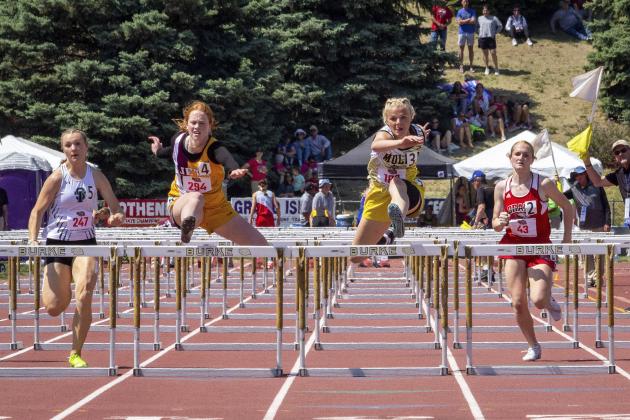 Tierston Moore placed 2nd in the 100 meter hurdles at State Track.