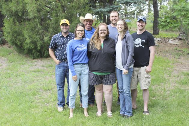 Class of 2008 - 15 years: L-r: Sam Zimmerman, Katie (Licking) Dailey, Zack Cox, Kate (Donohoe) Shoemaker, Tony Hoesing, Lana (LaBore) Farrier, Shane Young.
