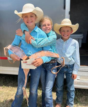 The Phipps competitors at the NebraskaLand Days Junior Rodeo on Sunday - Kaisley, Kendall and Grady. Jordyn Phipps