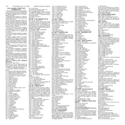 Premium list found on page 6 of this week's issue