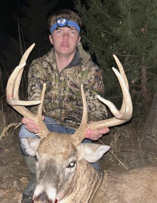 Mike and Roxann Brown’s grandchildren have been busy filling their families’ freezers! Lane Brown with his deer this year.