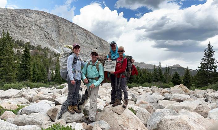 Teal Peterson unwrapped a pair of hiking boots for his 10th birthday last March to find out that he was headed on his first backcountry backpacking trip in the summer with his Uncle Colby and Aunt Amanda Osborn and his dad, Dane (oh, and dogs Dakota and Mica). They spent a few days fly fishing in the Wind River Range of Wyoming.