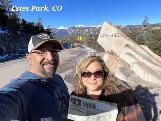 Xavier and Connie Garza, and daughter Isabella, took the Tribune all kinds of places in 2023 - Estes Park, Colorado.