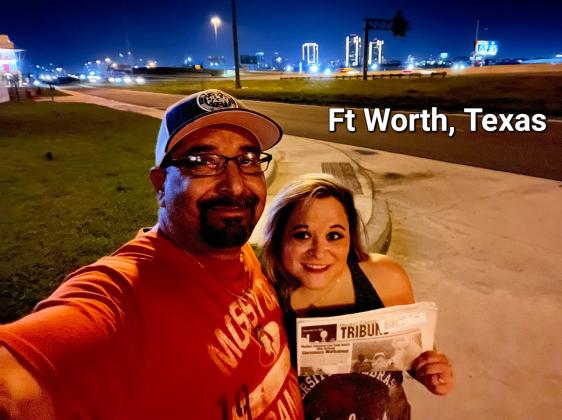 Xavier and Connie Garza, and daughter Isabella, took the Tribune all kinds of places in 2023 - Ft Worth, Texas.