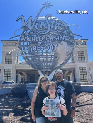 Xavier and Connie Garza, and daughter Isabella, took the Tribune all kinds of places in 2023 - Thackerville, Oklahoma.