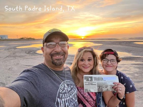 Xavier and Connie Garza, and daughter Isabella, took the Tribune all kinds of places in 2023 - South Padre Island, Texas.
