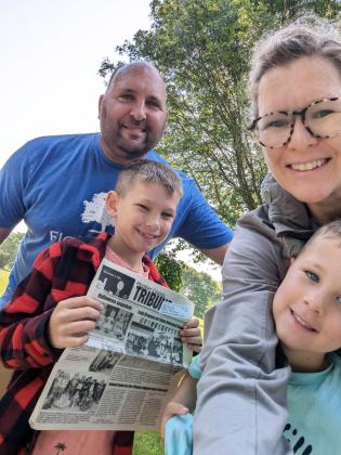 Casey, Cooper, Tate and Heather Phillips with their Tribune in Greenville, Mississippi.