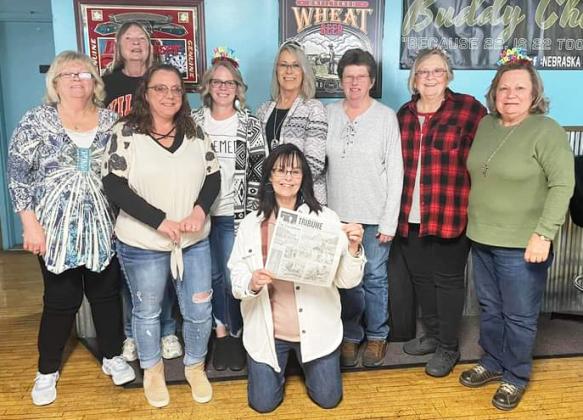 It seems fitting that the very first submission for this Vacationer Issue featured last year’s Vacationer Issue! Terry Fisher of Amherst said, “Our January birthday lunch at the Chicken Coop in Kearney. Some received copies of our front page appearance on the Hooker County Tribune! They wanted to thank you! Six of the seven tankers were present.” Pictured back, l-r: Michele, Ginny, Mikki, Tova, Janet, BJ, Connie. Front: Wendy, Terry.