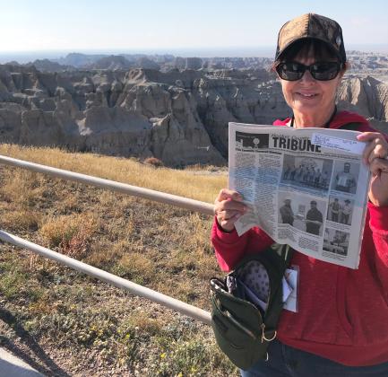 Terry Fisher saw all kinds of sights with the Tribune on a bus trip to South Dakota for the Buffalo Roundup - the Badlands.