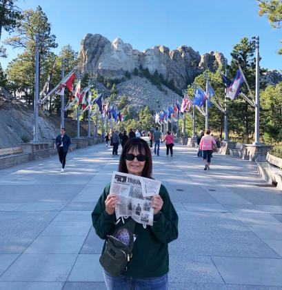 Terry Fisher saw all kinds of sights with the Tribune on a bus trip to South Dakota for the Buffalo Roundup - Mount Rushmore.