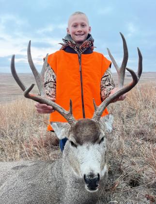 Teal Peterson’s first deer.