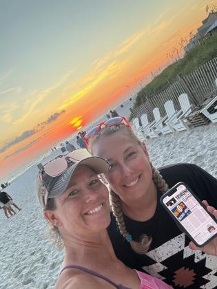 Jessica Hampton and Jordyn Phipps at Panama City Beach, Florida, in August. Their husbands, Travis and Brett, passed on the photo op!