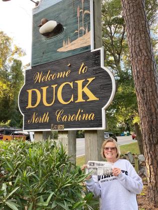 Nancy Wright and the Tribune visiting Duck, North Carolina.