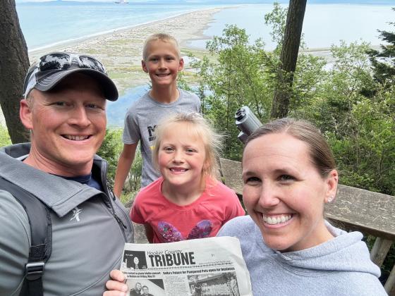 Dane, Gerri, Teal and Danielle Peterson traveled to Seattle, Washington, in May, with a highlight of their trip being spending a day exploring the Olympic Peninsula. They are pictured with the Dungeness Spit behind them - the longest natural sand spit in North America. It stretches nearly seven miles into the Strait of Juan de Fuca and is open to hiking.