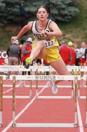Jenna Donohoe in the 300 hurdles.