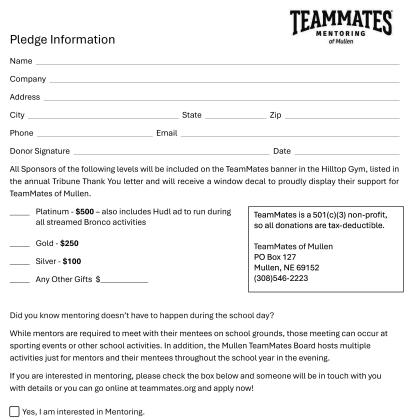 Donation form