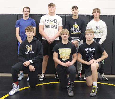 Boys wrestling, back, l-r: Jason Kraus, Tate Kvanvig, Jaylon Forsen, Cooper Walker. Front: Bo Pettit Jr., Cody Walker, Colby Kessler. Not pictured: Oakes Miller.