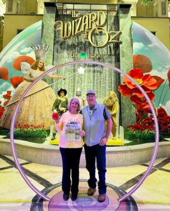 Jill Buchfinck and Dave French saw The Wizard of Oz at the Sphere in Las Vegas in October and Jill even got an apple!