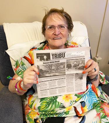 Eva Crawford made sure to submit a photo after visiting her sister Jo Robinson in Lincoln. Eva said, “No matter what kind of resting you do, you have time to read the paper.”