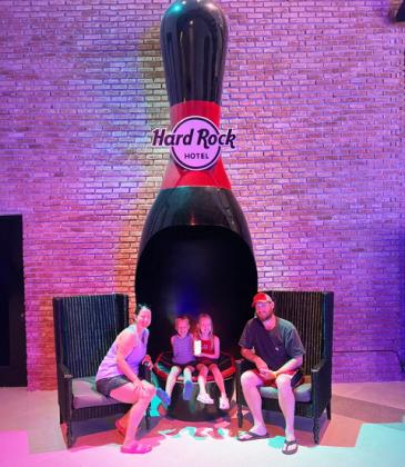 Devan, Jessica, Aurora and Arthur Polt at Hard Rock Hotel in Punta Cana, Dominican Republic.