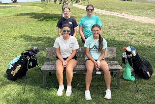 MHS girls golf, clockwise from top left: Chloe Wiese, Maci Walz, Austin Deibler, Hope Miller.