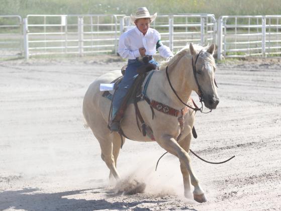 Grady Phipps competes in the horse show last Tuesday. Gerri Peterson