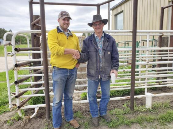 Dr. Rod Petrie (right) has handed over Cow Country Animal Clinic in Thedford to Dr. Brigham Scott. Terri Licking