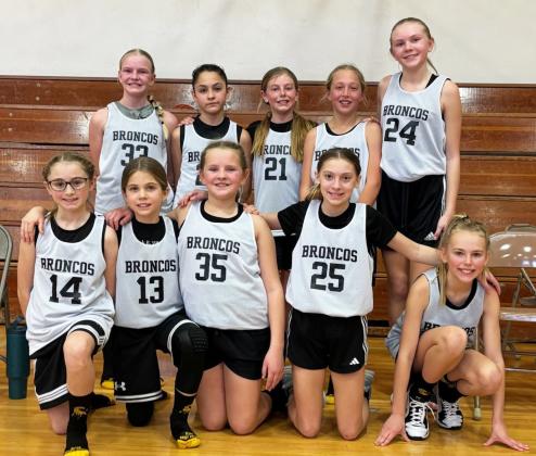 The Mullen 5th/6th grade girls team (with the 4th graders also playing) were runners-up in their division to Sandhills/Thedford. Pictured back, l-r: Ava Walz, Luciana Gonzalez, Kendall Phipps, Emri Dent, Hadley Marsh. Front: Avery Vinton, Abbigail Mundorf, Ella Walz, Olivia Cox, Ayden Lee. Katie Dent