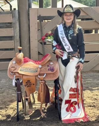 Kinley Olson is crowned Days of 76 Rodeo Jr. Queen