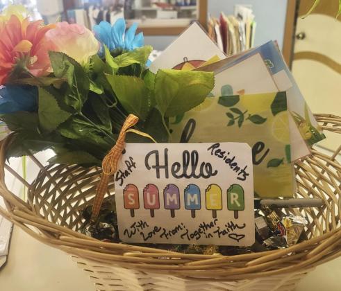 The Together in Faith group is so thoughtful and we appreciate them so very much! They always do nice and thoughtful gestures. And they always remember the residents on Birthday Bingo.