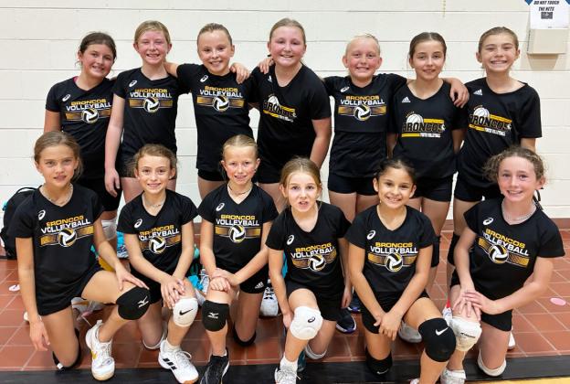 The 3rd/4th grade team placed 3rd in the gold division of the Ogallala tournament last Saturday, Oct. 25, and then had two teams in the Valentine tournament (with the help of a couple sisters for enough girls), placing first and second on Sunday, Oct. 26. Pictured back, l-r: Zandra Hebbert, Marki Finney, Sadie Hoyt, Tatum Deibler, Daryl Deibler, Lillian Ericksen, Clara Seeley. Front: Madelyn Seeley, Bryndal Greeley, Fallon Lee, Eve Ericksen, Abigail Gonzalez, Dailie Dent. Not pictured: Danielle Peterson