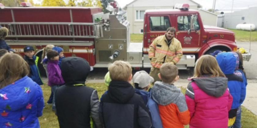 Mullen Elementary learns about fire safety
