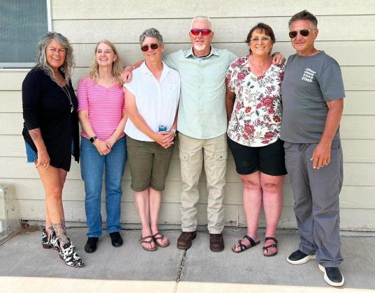 Class of 1986 - 40 years: L-r: Terri (Andersen) Sharp, Melissa (Trackwell) Karlson, Leah (French) Carson, Buck Boje, Kelly (Sharp) Jacobsen, Mark Hayward. courtesy photo
