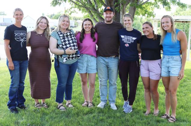 Class of 2016 - 10 years: L-r: Breonna (Licking) Porath, Emily (Durfee) Giffing, Jaci (Edis) Hettinger (and Brooks), Katie (Coble) Corfield, Gideon Monette, Traci (Cooley) Johnson, Kelsey Phillips, Ally Ginkens. Gerri Peterson