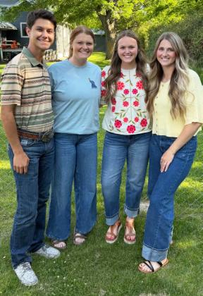 Class of 2021 - 5 years: L-r: Hayden Jennings, Kylie Licking, Lindey Coble, Hanna (Marshall) Olson. courtesy photo