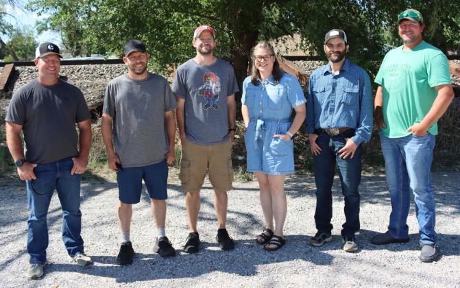 Class of 2006 - 20 years: L-r: Will Neumeyer, Cam O’Mara, Chad Pearman, Adrienne (Licking) Casale, Donald Musser, Joseph Deibler. Gerri Peterson