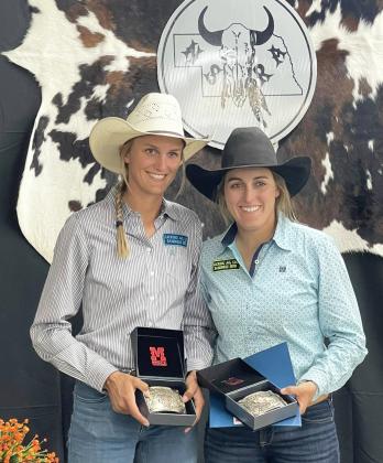 Sisters Brittni Bradley (right) and Brooke McCully (left) ended the NSRA season as the all around and reserve all around cowgirls. Traci McCully