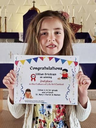 Lillian Ericksen places in art contest