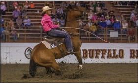 Katie Dent, Mullen, Neb., is excited that breakaway roping has opened more doors for cowgirls to compete professionally. Don Christner