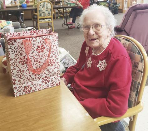 Virginia Wright on Christmas Day.
