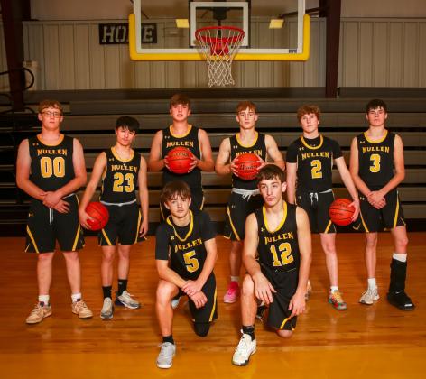 Boys basketball, back, l-r: Daniel Wright, Nicholas Gonzalez, Jacob Walker, Alex Werner, Brandon Hardin, Cian Connealy. Front: Ben Werner, Hunter Brown. Megan Andersen Photography